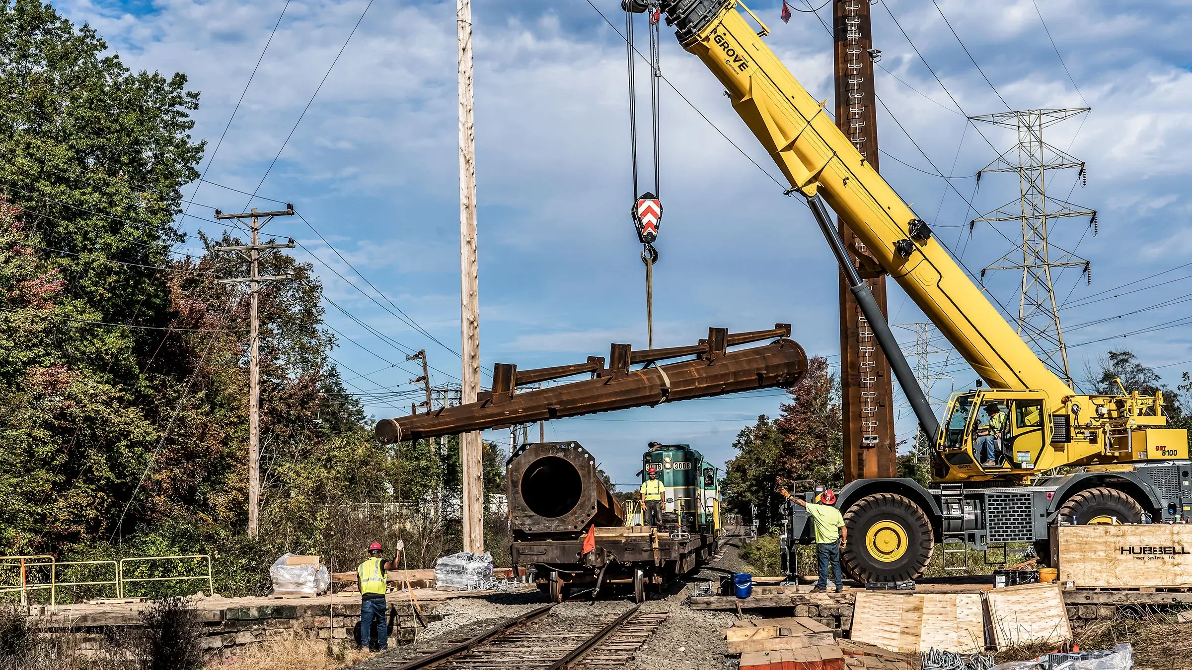 A mobile crane