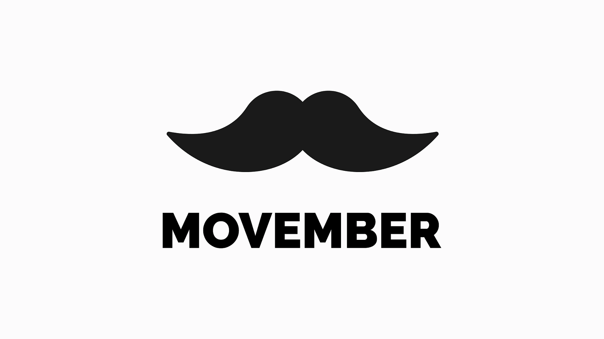 mustache above the word Movember