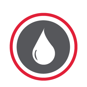 Water drop dewatering logo.